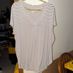 Striped V-Neck Women's Top